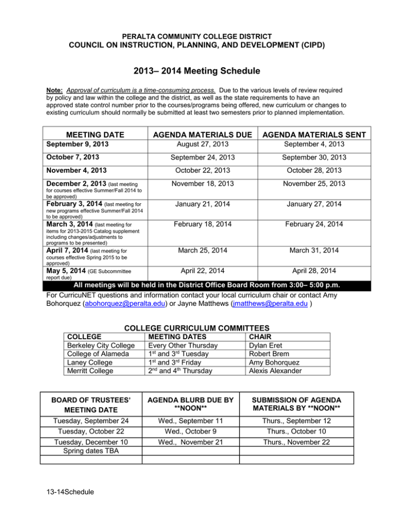 Peralta Community College Academic Calendar Kore