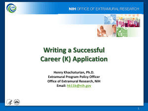 Writing a Successful Career (K) Application