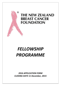 PRINCIPAL INVESTIGATOR: - New Zealand Breast Cancer