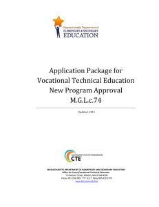 Application for Vocational Technical Education New Program