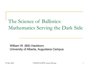 The Science of Ballistics - Augustana