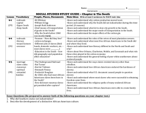 SOCIAL STUDIES STUDY GUIDE * Chapter 9: The