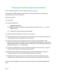 Retrospective Chart Review Study checklist