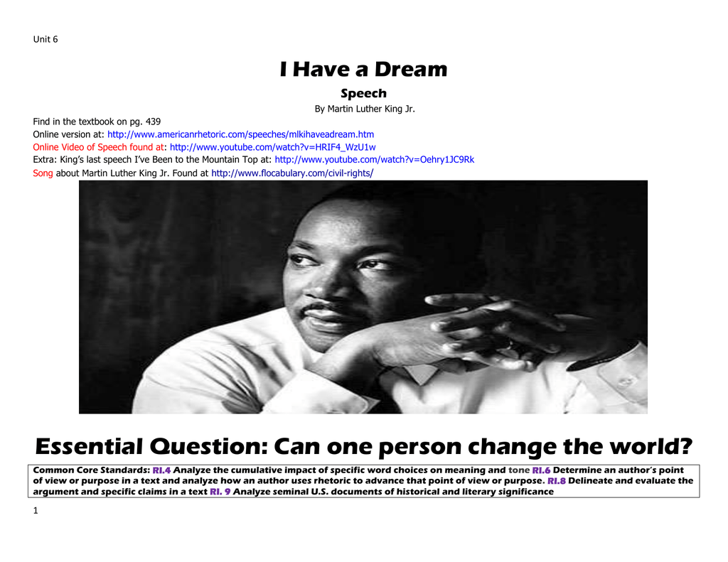 i have a dream speech impact