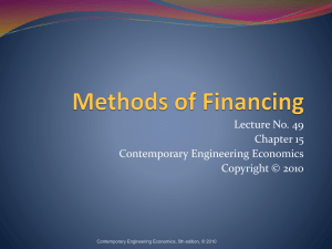 Methods of Financing
