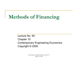 Methods of Financing