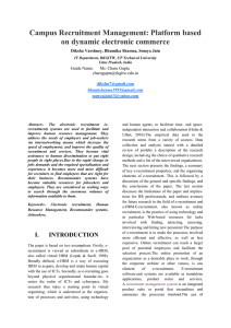 III. E-recruitment - Academic Science,International Journal of