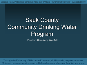 Town of Greenbush Community Drinking Water Program