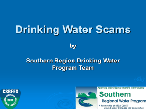 drinking water scams