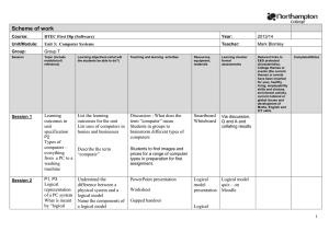 information on unit 3 - BTEC LEVEL 2 IT SOFTWARE DEVELOPMENT