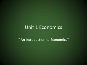 Unit 1 Economics