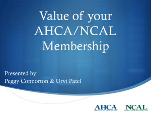 AHCA/NCAL Slide Template - Missouri Health Care Association