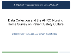 AHRQ Nursing Home Survey on Patient Safety Culture