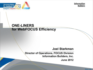 One Liners For FOCUS Efficiency