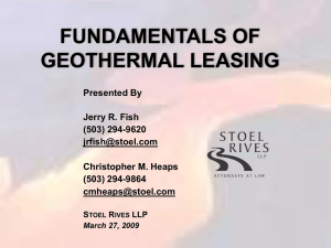 Ownership of geothermal resources.