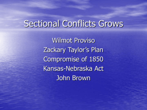 Sectional Conflicts Grow