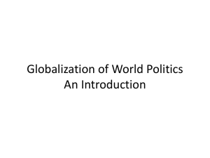 Globalization of World Politics An Intorduction