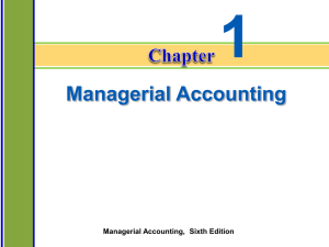 Managerial Accounting, 6th edition