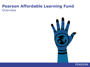 vision - Pearson Affordable Learning Fund