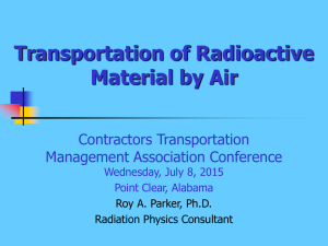 Shipping Radioactive Materials by Air
