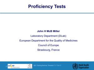 Proficiency Tests