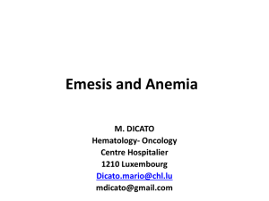 Erythropoetin Stimulating Agents and Emesis