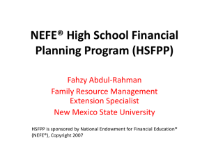 NEFE® High School Financial Planning Program