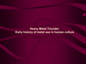 Early history of metal use in human culture