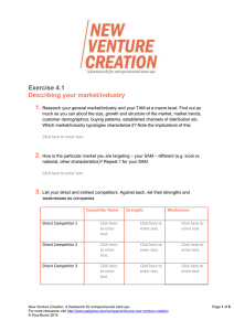 Understanding your market/industry Chapter 4 Word Document