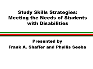 Introduction to Anchorage School District Study Skills Curriculum