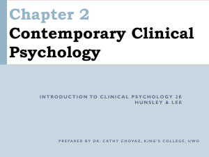 Two Pillars of Clinical Psychology