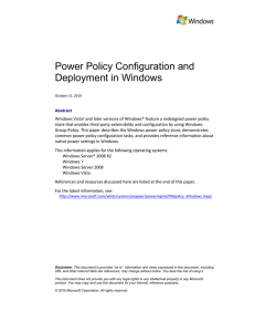 Power Setting Attributes - Microsoft Center