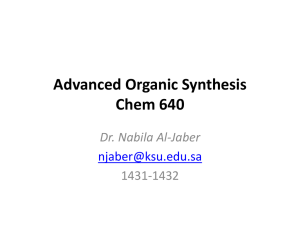 Advanced Organic Synthesis Chem 640 - Home