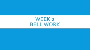 Week 2 Bell Work