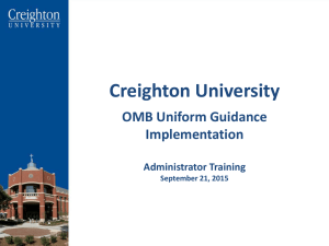 New Uniform Guidance Administrator Training