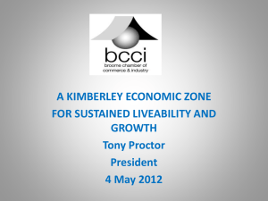 Tony Proctor - kimberley economic forum 2015