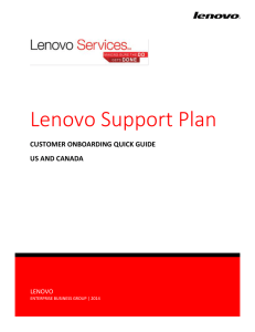 Lenovo Support Plan