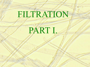 Filtration properties