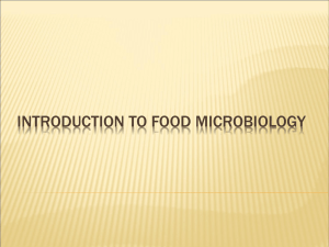 Introduction to Food Microbiology final