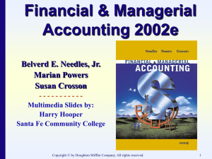 Chapter 1 Uses of Accounting Information and the Basic Financial