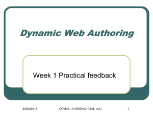 Dynamic Web Authoring