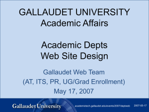 Dept Web Design - Gallaudet University
