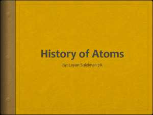 History of Atoms - 18-152
