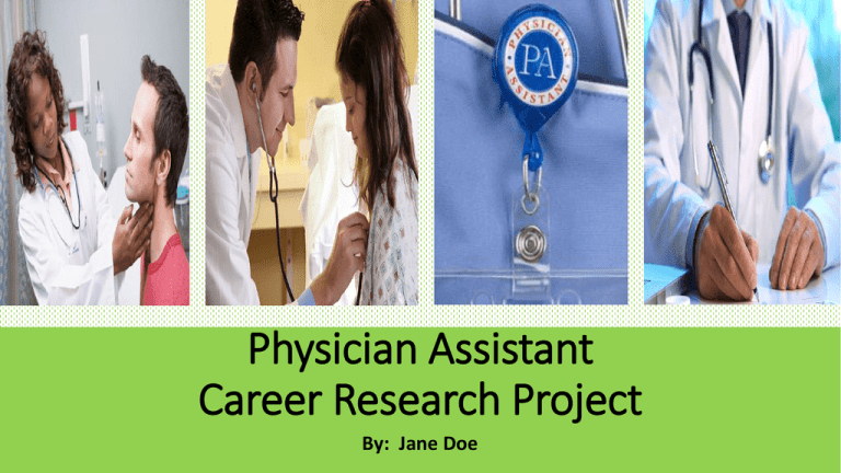 healthcare career research project