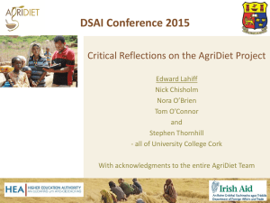 Critical Reflections on the AgriDiet Project