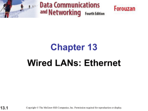 Wired LANs: Ethernet