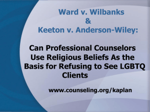 Is it permissible to deny counseling services to an LGBTQ client on
