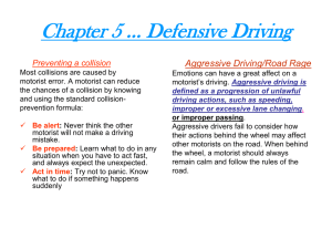 Chapter 5 … Defensive Driving