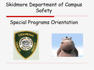 the Summer Programs Fire/Safety Orientation 2014