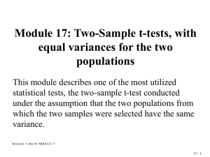 Two-sample t